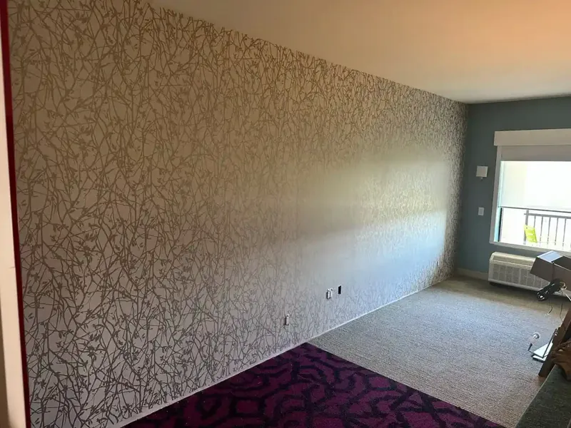Luxury wallpaper installation Denver home